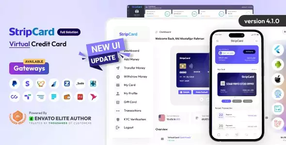 StripCard - Virtual Credit Card Full Solution