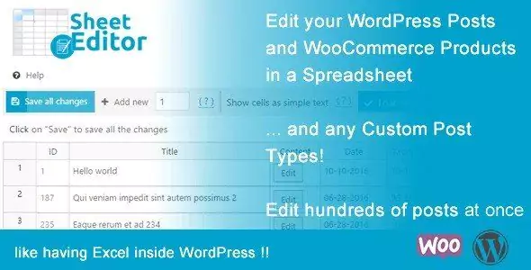WP Sheet Editor Premium
