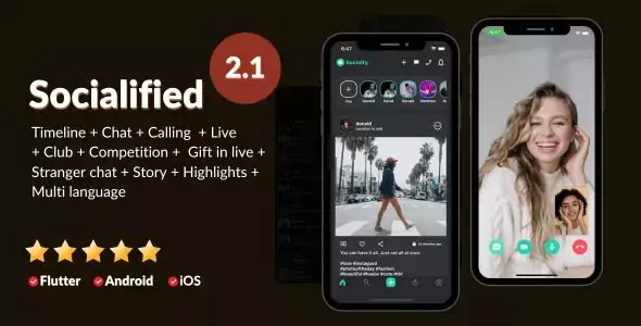 Socialified - Social Media App Clone + Node.js socket Chat + Calling + Live