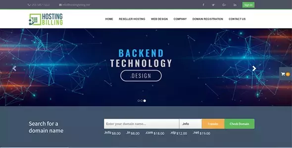 Hosting Billing - Domain and Web Hosting Invoicing System with CMS
