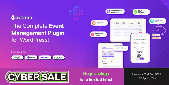 Eventin - WordPress Event Manager, Event Calendar and Booking Plugin