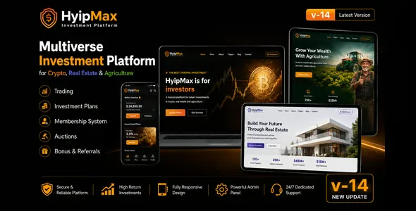HYIP MAX - Multiverse Investment Project for Crypto, Real Estate & Agriculture