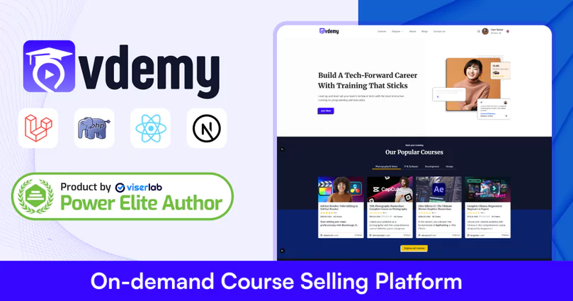 Vdemy - On demand Course Selling Platform - LMS