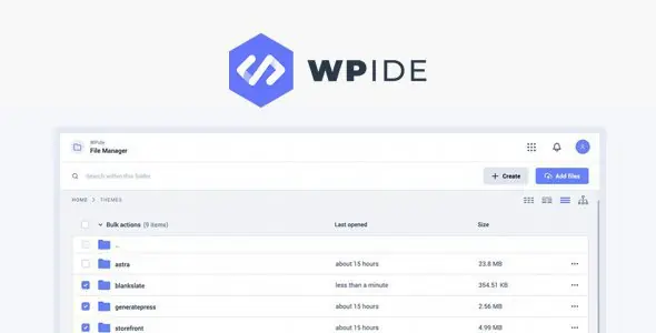 WPIDE Premium - File Manager & Code Editor