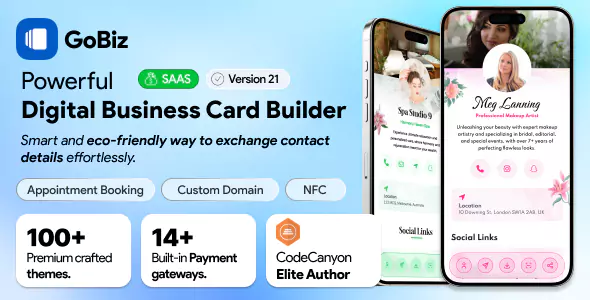 GoBiz vCard SaaS - Digital Business Card Builder