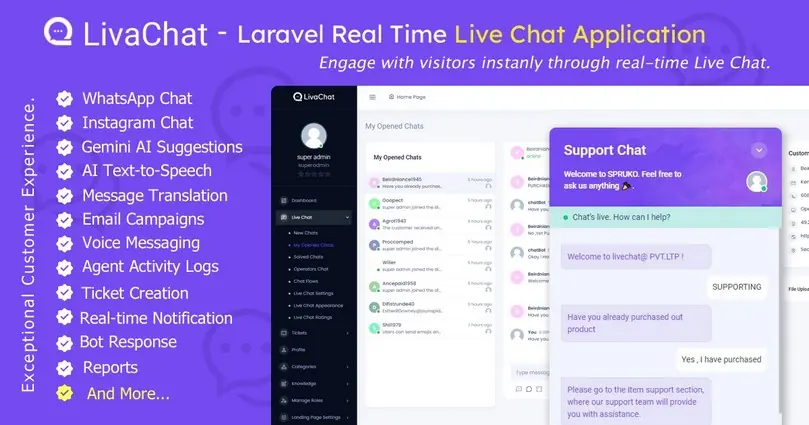 LivaChat - Real-Time Live Chat CRM to Boost Sales & Support