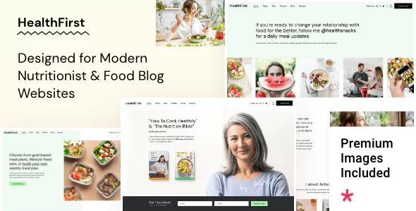 HealthFirst - Nutrition and Recipes WordPress Theme