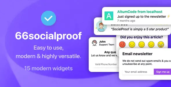 66socialproof - Social Proof & FOMO Widgets Notifications (SaaS)