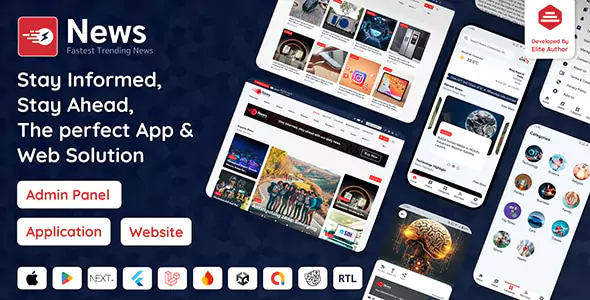 News App and Web - Flutter News App for Android and IOS App