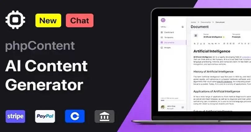phpContent - AI Content Generator Platform (SaaS) Extended
