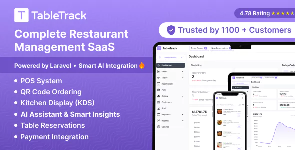 TableTrack - The Complete SaaS Restaurant Management Solution