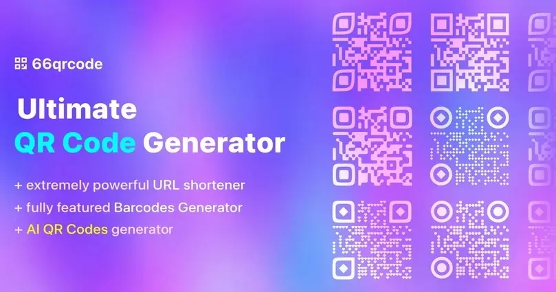 66qrcode - Ultimate QR Code Generator & URL Shortener (SAAS)