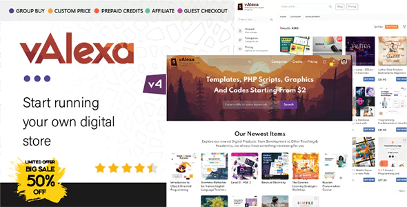 Valexa - PHP Script for Selling Digital Products and Digital Downloads