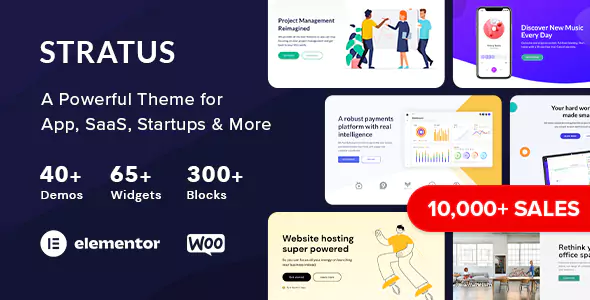 Stratus  - App, SaaS & Software Startup Tech Theme