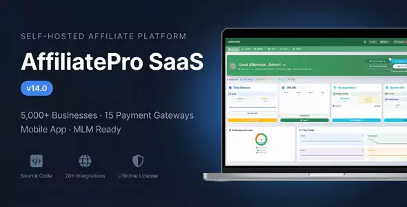 AffiliatePro SaaS - Affiliate & Vendor System + Mobile App, AI, Telegram