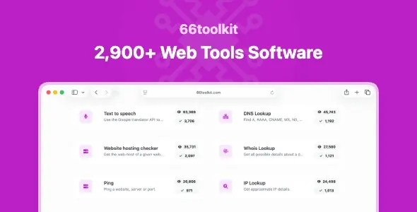 66toolkit - Ultimate Web Tools System (SAAS)