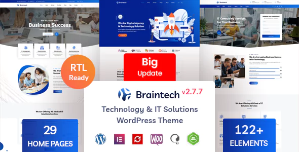Braintech - Technology & IT Solutions WordPress Theme