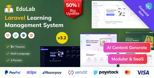 Edulab LMS - Laravel Learning Management System with Tailwind CSS