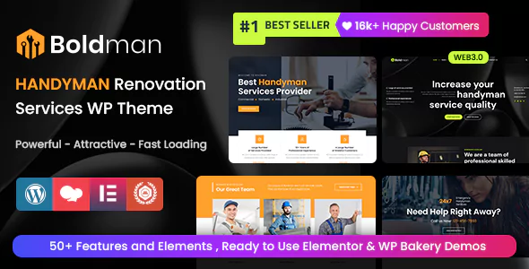Boldman - Handyman Renovation Services WordPress Theme