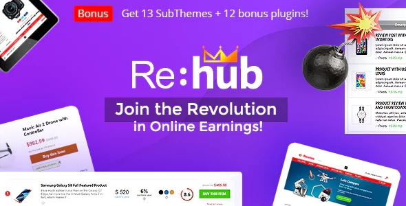 REHub - Price Comparison, Multi Vendor Marketplace Wordpress Theme