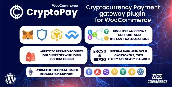 CryptoPay WooCommerce - Cryptocurrency Payment Gateway Plugin
