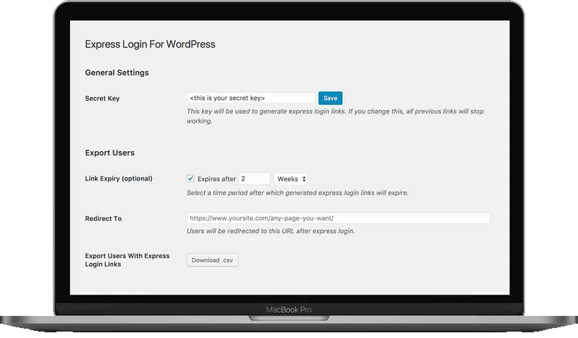 Express Login for WordPress