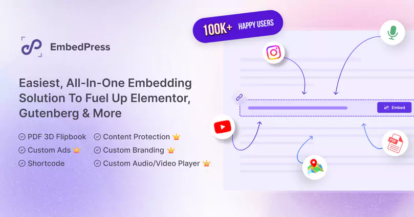 EmbedPress Pro - Embed Anything Within Your WordPress Site