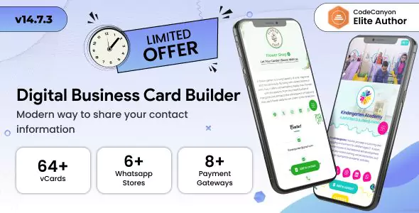 Infy vCard Saas - Digital Business Card Builder