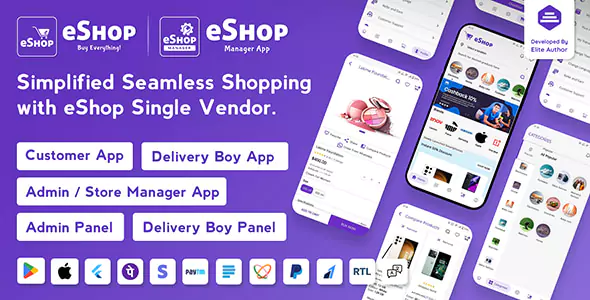 eShop - eCommerce Single Vendor App