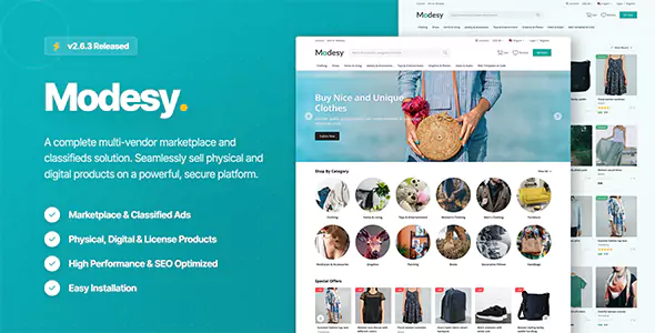 Modesy - Marketplace & Classified Ads Script