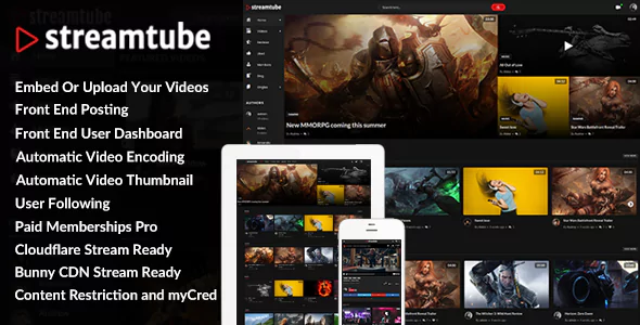 StreamTube - Video Streaming WordPress Theme