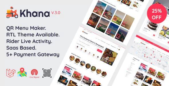 Khana - Multi Resturant Food Ordering, Restaurant Management With SaaS And QR Menu Maker