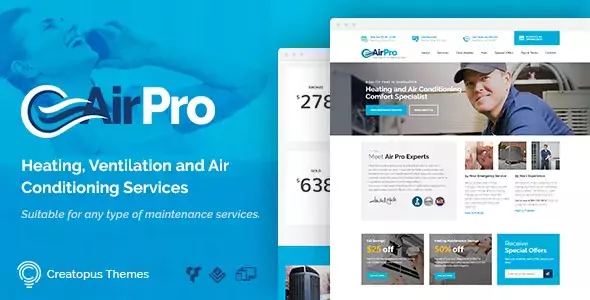 AirPro - Heating and Air Conditioning WordPress Theme for Maintenance Services