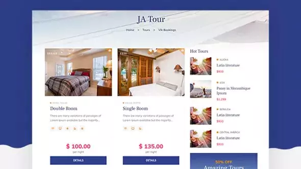 JA Tour - Dedicated Joomla Tour Travel Template