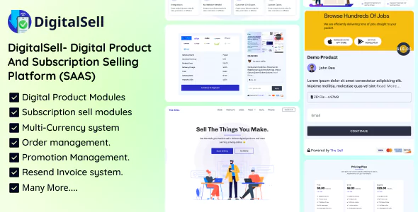 DigitalSell - Digital Product And Subscription Selling Platform (SAAS)