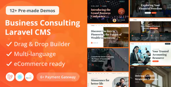 Bione - Business Consulting Laravel CMS with Live Page Builder