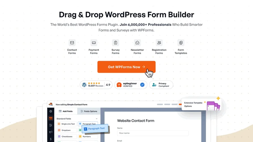 WPForms Pro - Drag & Drop WordPress Form Builder