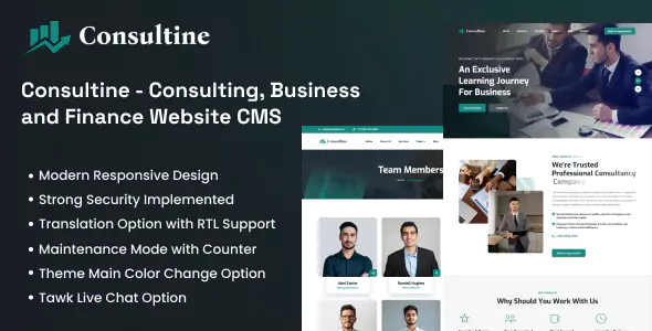 Consultine - Consulting, Business and Finance Website CMS