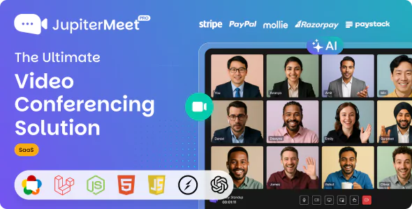 JupiterMeet Pro - White Label Video Conference with ChatGPT & SaaS